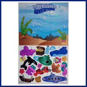 Vintage 1997 Sandylion 'Create an Underwater Adventure' Sticker Activity Sheet